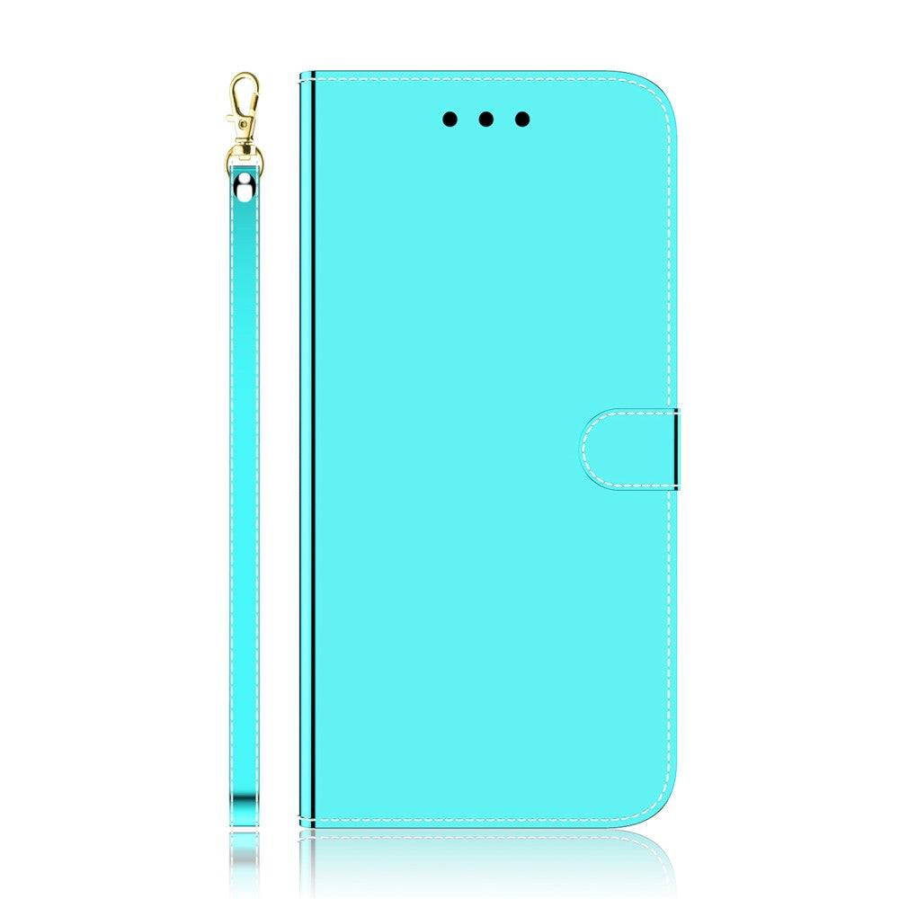 Mirror Samsung Galaxy S22 Ultra flip case - Cyan