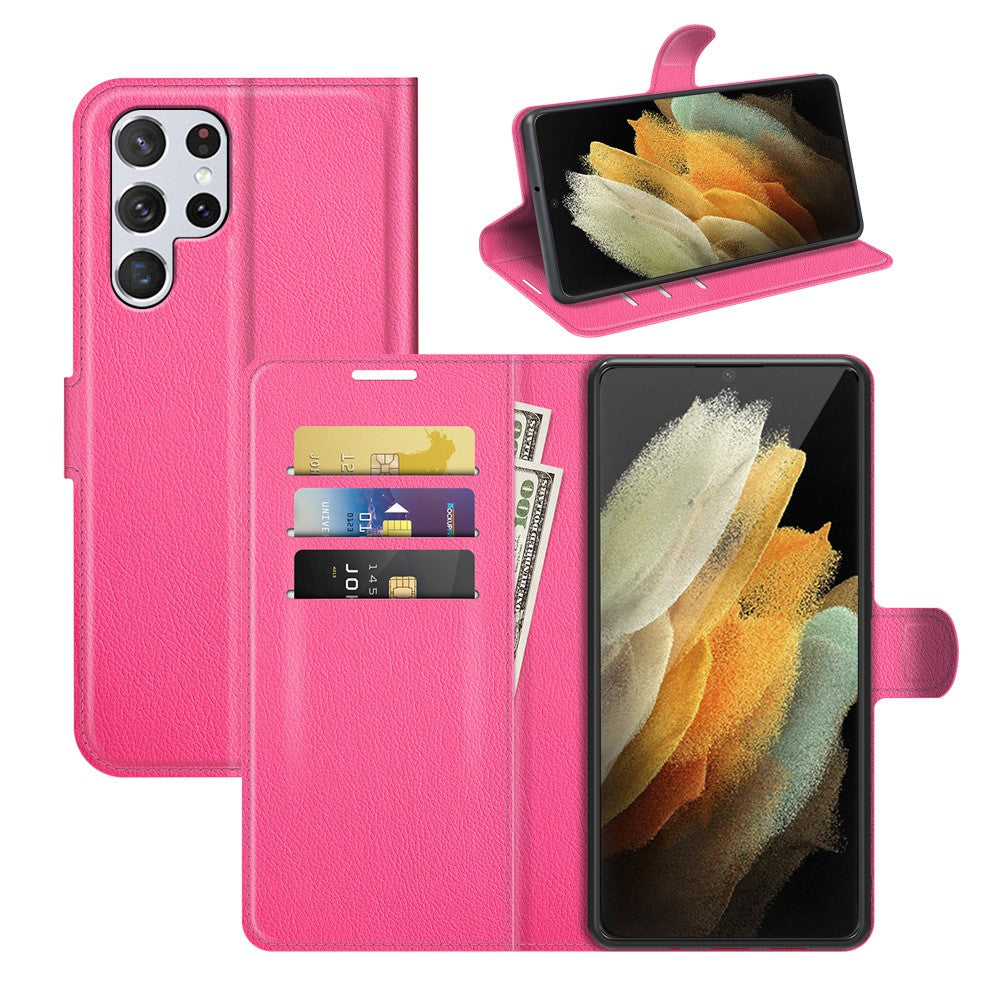 Classic Samsung Galaxy S22 Ultra flip case - Rose