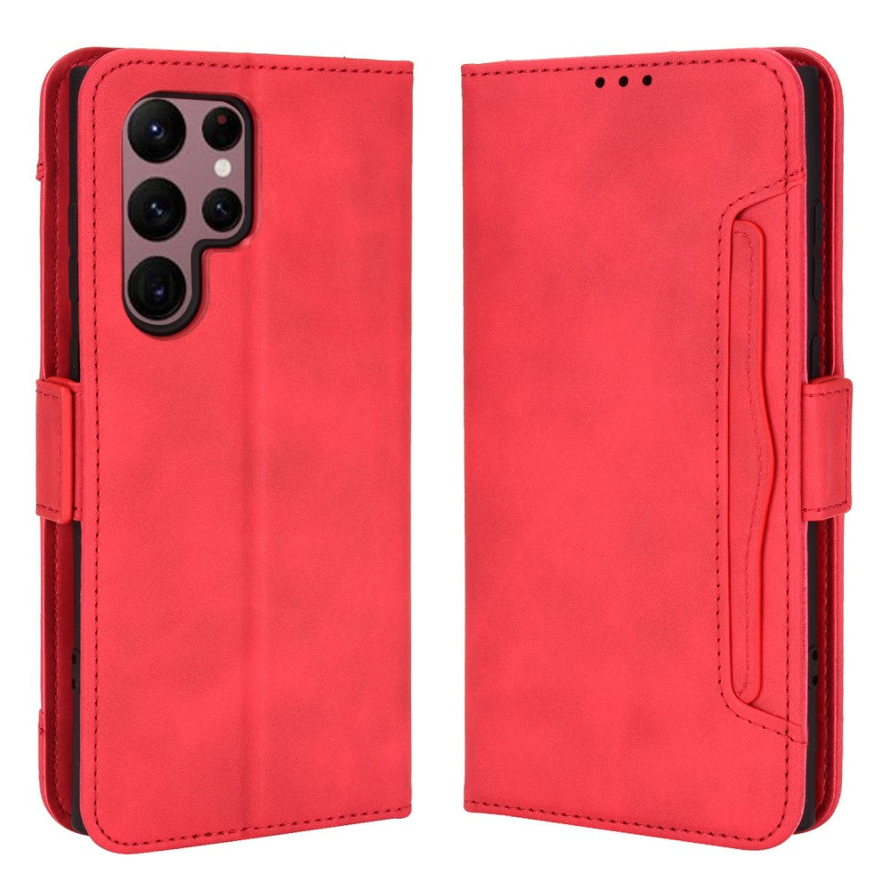 Bofink Vintage Samsung Galaxy S22 Ultra leather case - Red