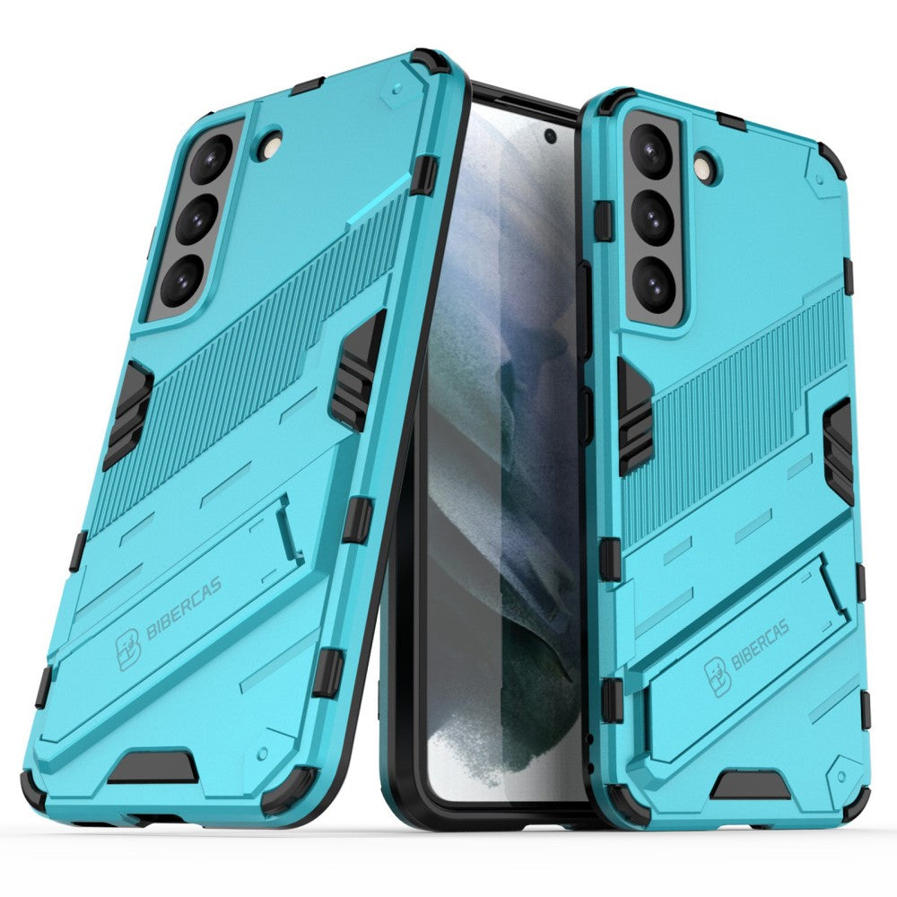 Shockproof hybrid cover with a modern touch for Samsung Galaxy S22 - Baby Blue