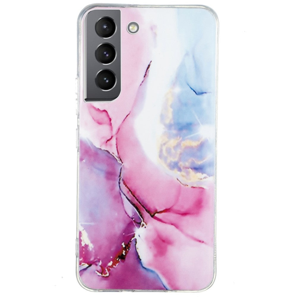 Marble Samsung Galaxy S22 case - Pink / Blue