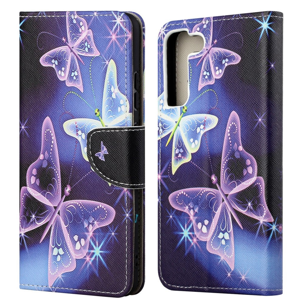 Wonderland Samsung Galaxy S22 flip case - Sparkling Butterflies