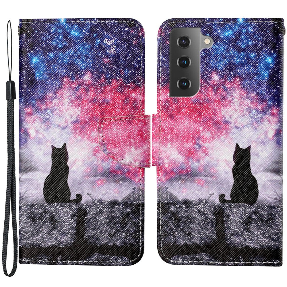 Wonderland Samsung Galaxy S22 flip case - Starry Sky / Cat