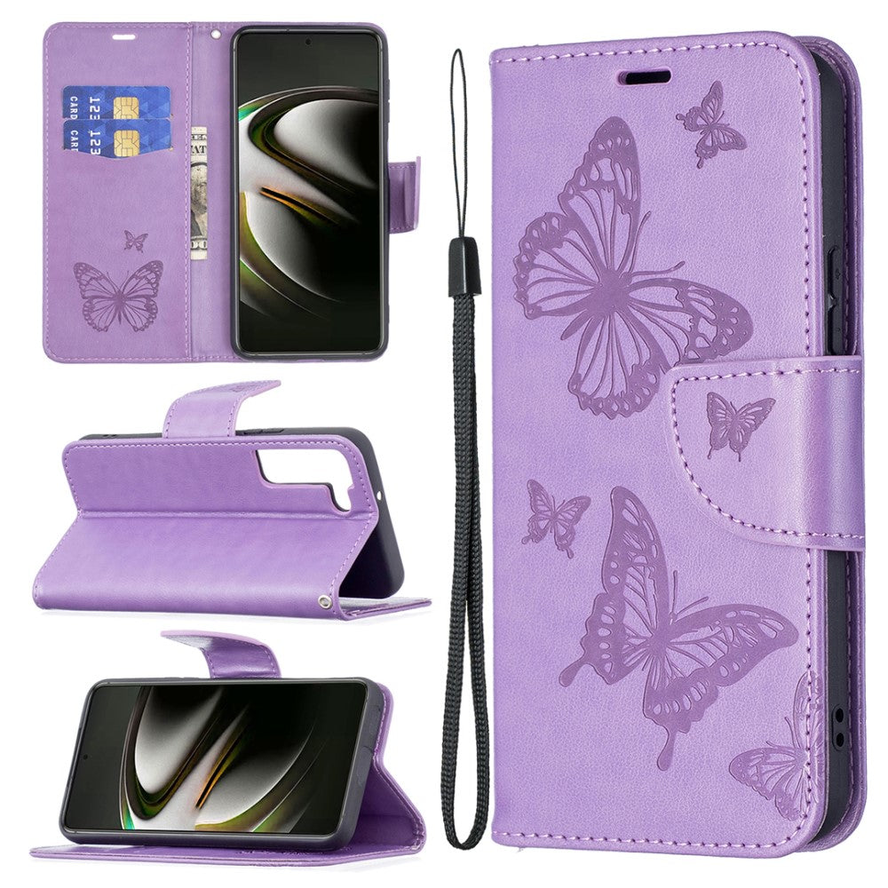 Butterfly Samsung Galaxy S22 flip case - Purple