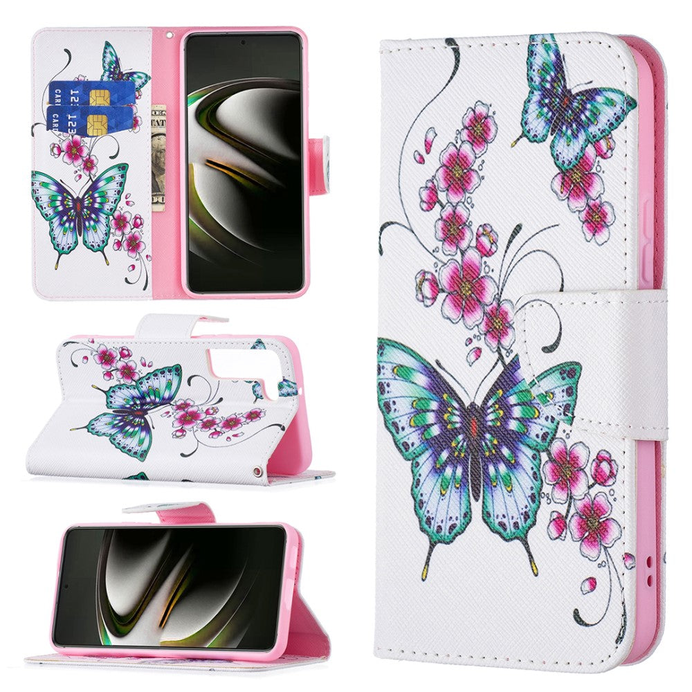 Wonderland Samsung Galaxy S22 flip case - Peach Blossom and Flower