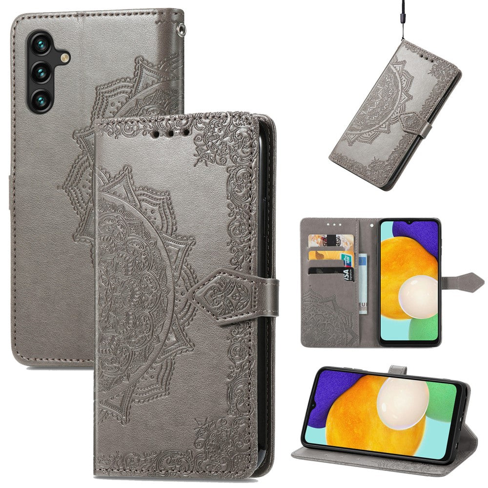 Mandala Samsung Galaxy A13 5G Flip case - Grey