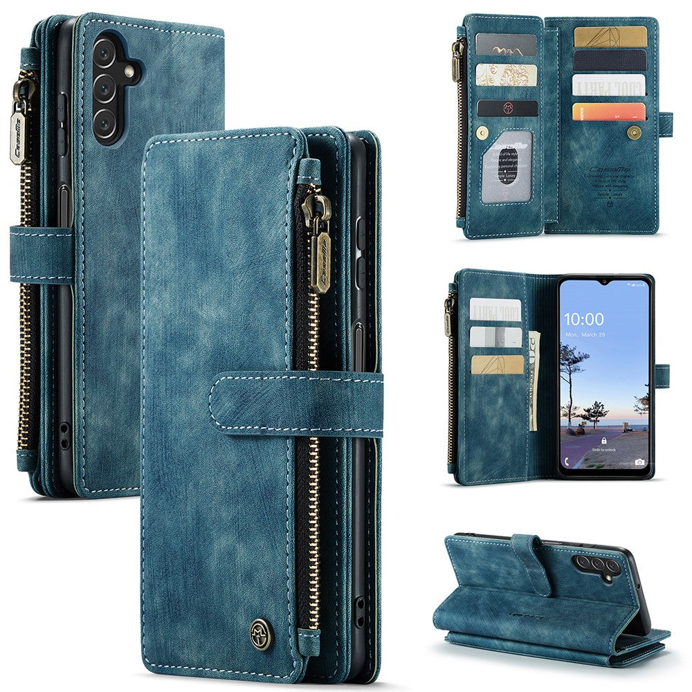 CaseMe zipper-wallet phone case for Samsung Galaxy A13 5G - Blue