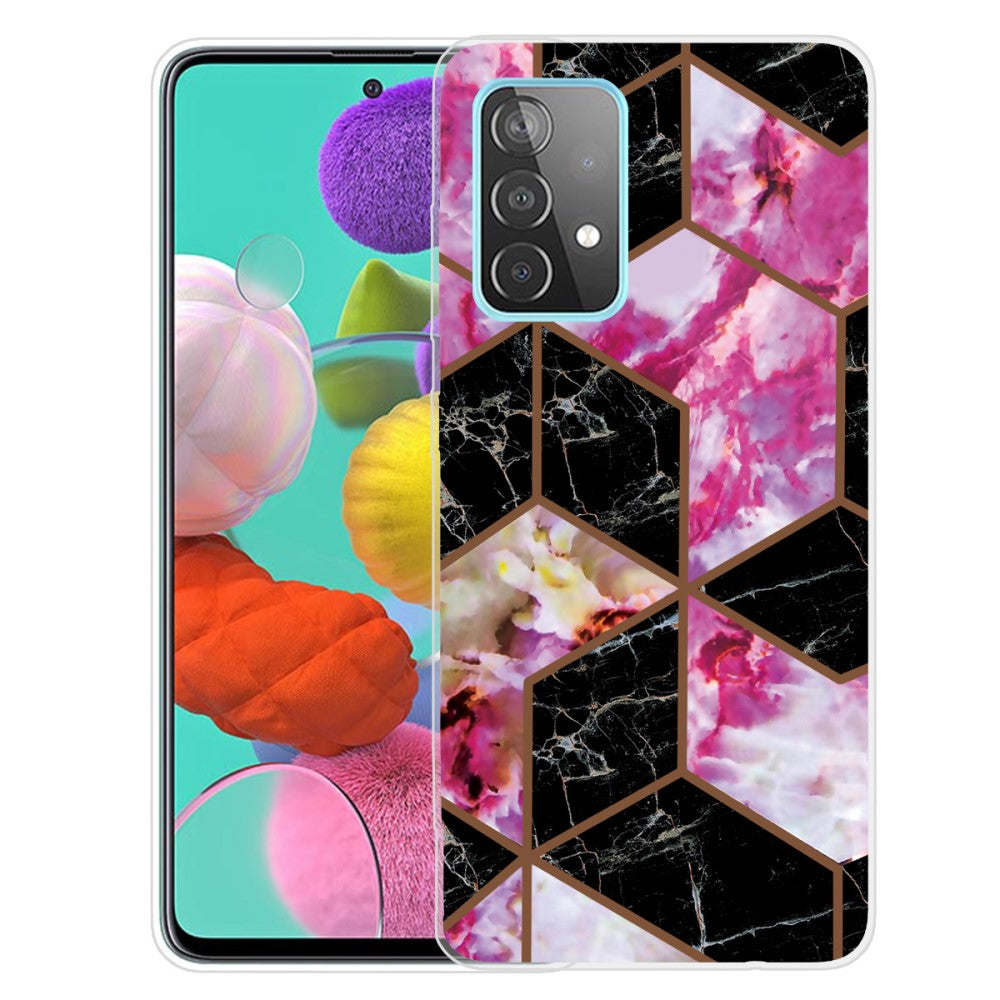 Marble Samsung Galaxy A53 5G case - Black and Rose Marble