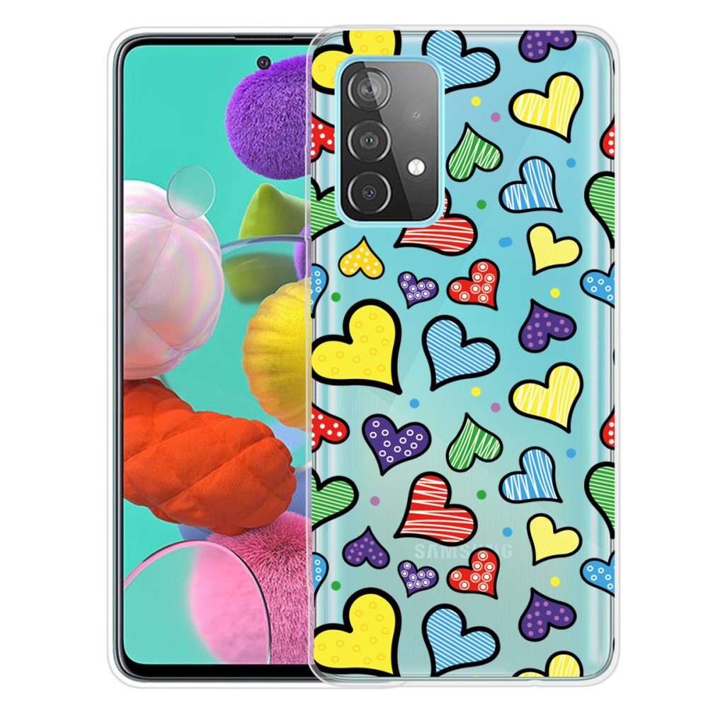 Deco Samsung Galaxy A53 5G case - Colorful Heart-shaped