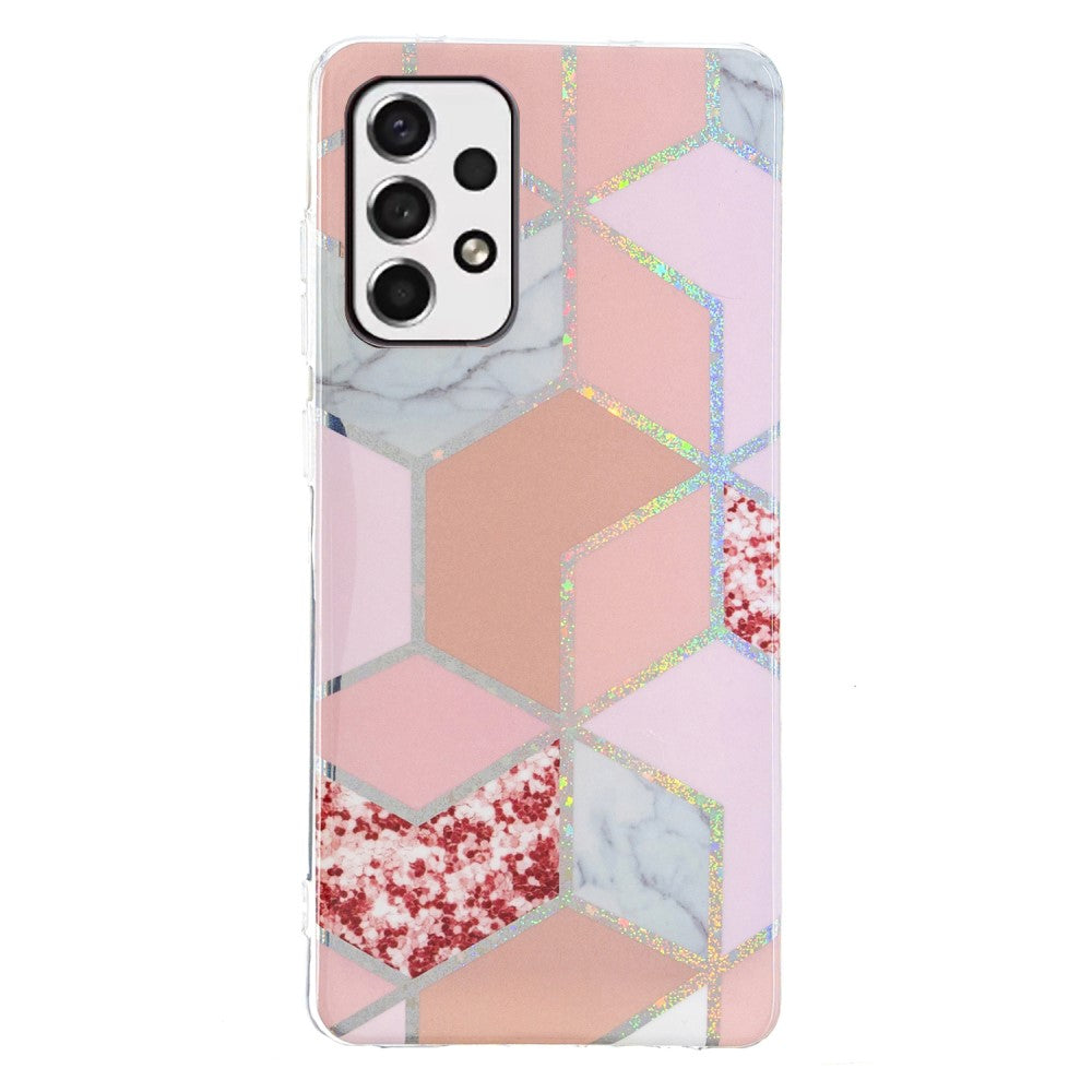 Marble Samsung Galaxy A53 5G case - Rhombus / Pink