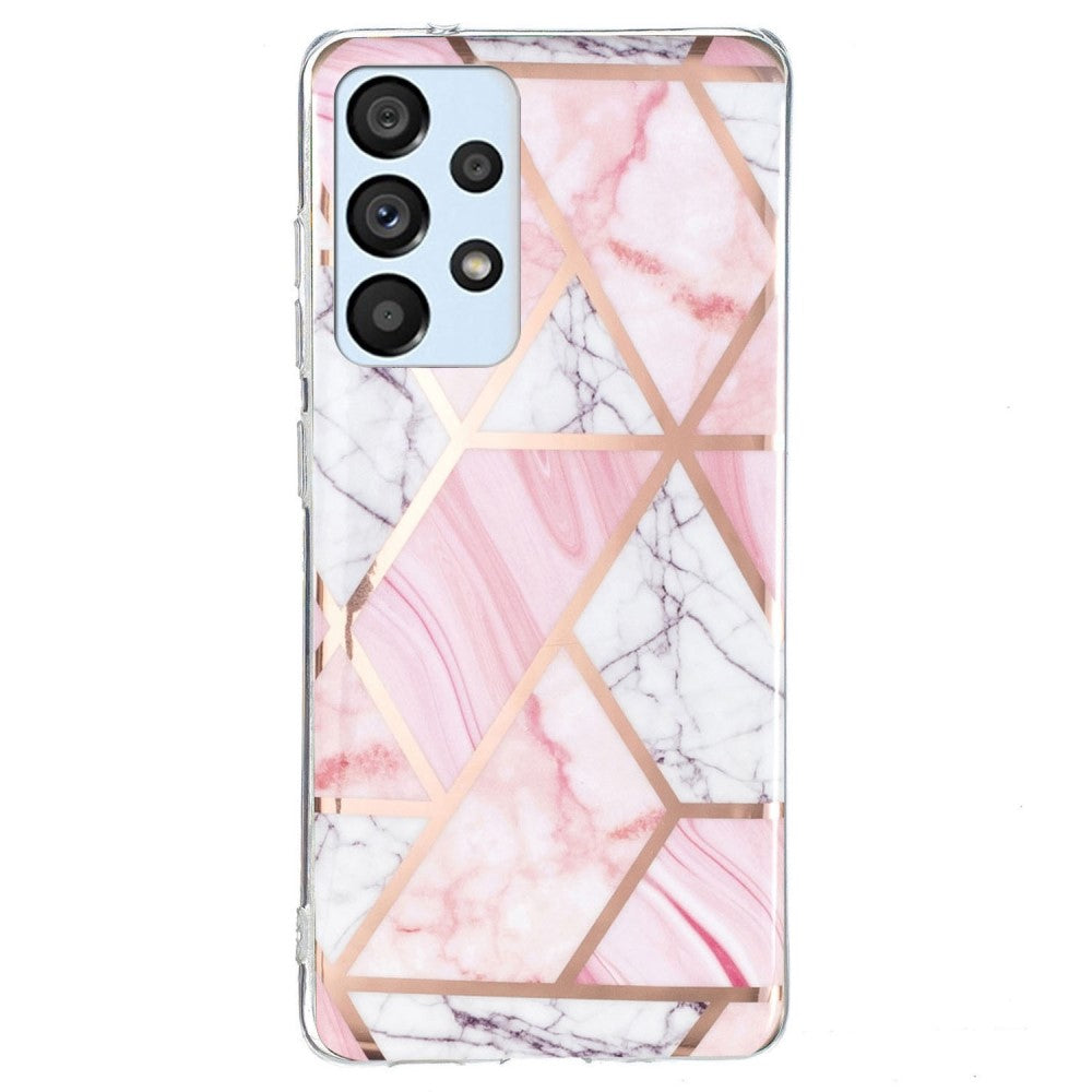 Marble Samsung Galaxy A53 5G case - White Gravel / Pink Marble