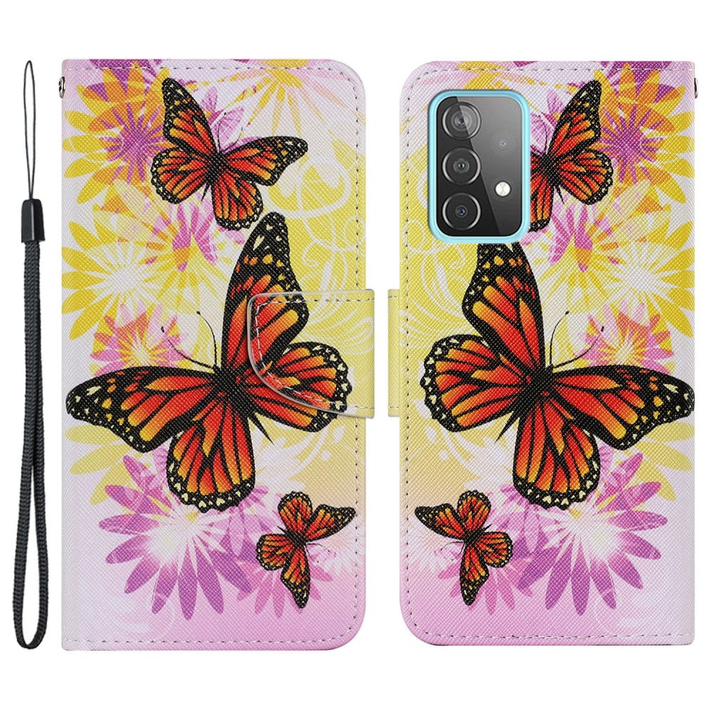 Wonderland Samsung Galaxy A53 5G flip case - Chrysanthemum and Butterfly