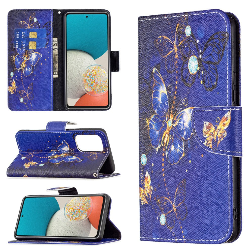 Wonderland Samsung Galaxy A53 5G flip case - Purple Butterflies