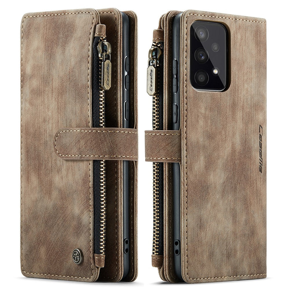 CaseMe zipper-wallet phone case for Samsung Galaxy A53 5G - Brown