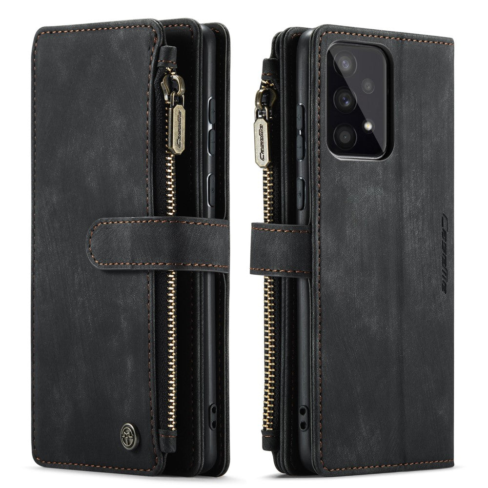 CaseMe zipper-wallet phone case for Samsung Galaxy A53 5G - Black