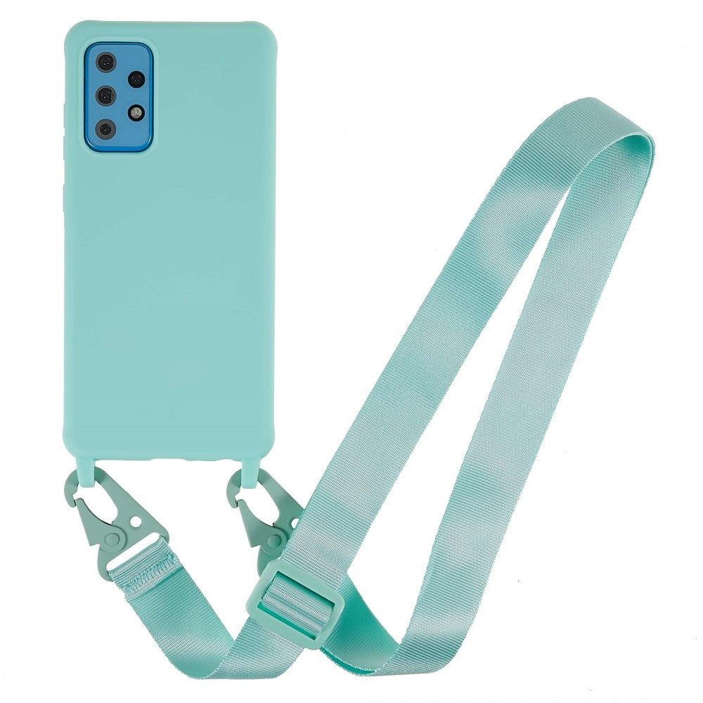 Thin TPU case with a matte finish and adjustable strap for Samsung Galaxy A33 5G - Light Green