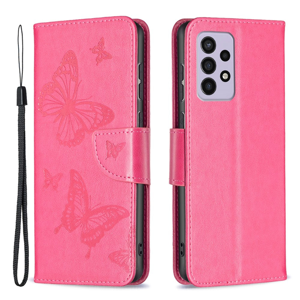 Butterfly Samsung Galaxy A33 5G flip case - Rose