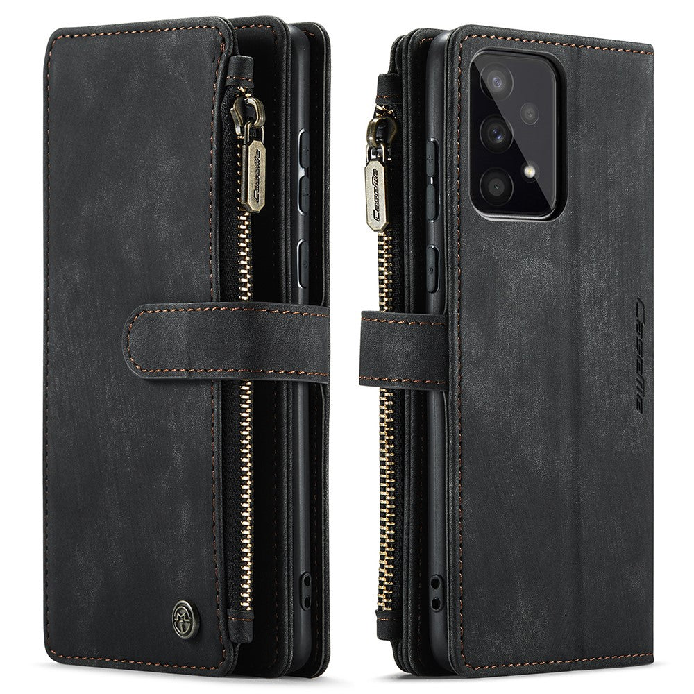 CaseMe zipper-wallet phone case for Samsung Galaxy A33 5G - Black