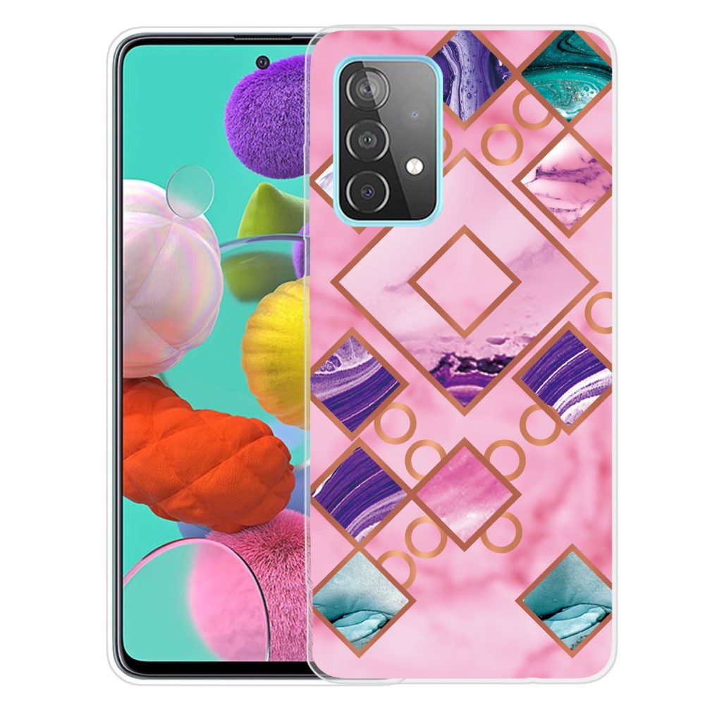 Marble Samsung Galaxy A13 4G case - Rose in Diamond shapes