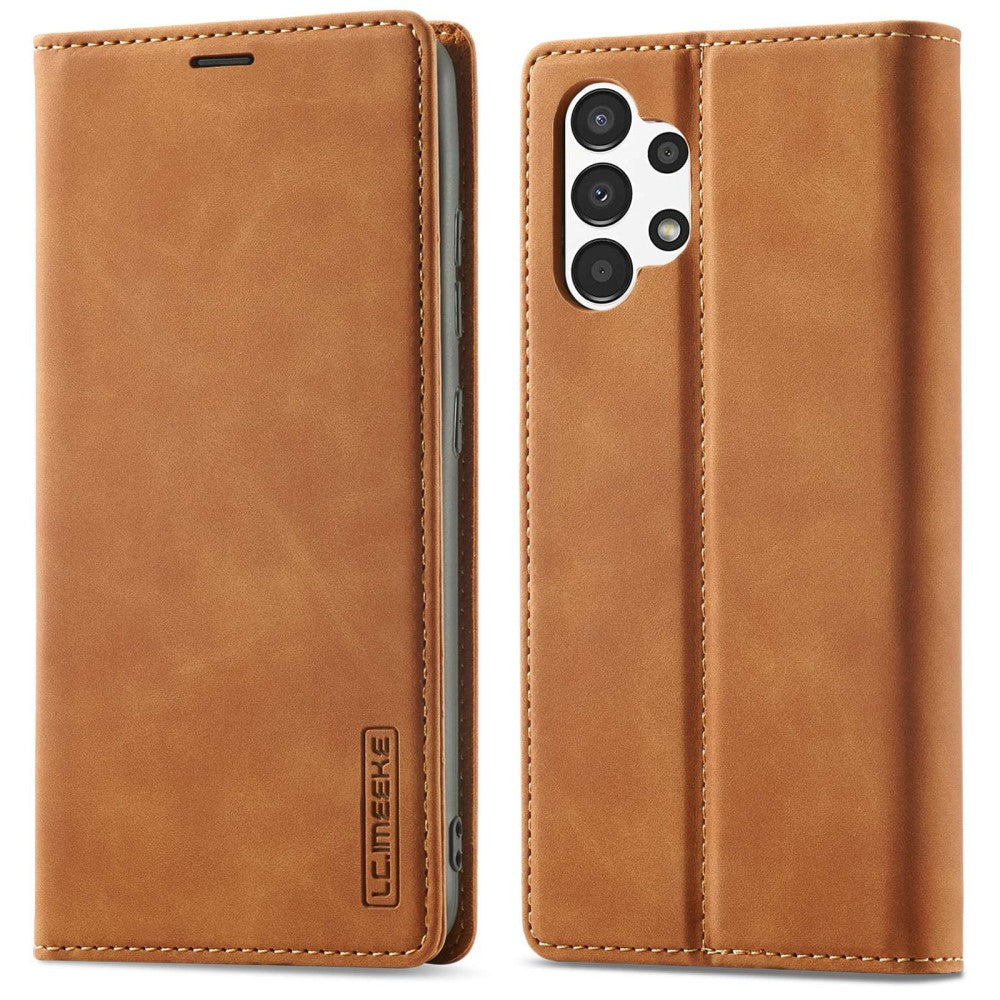 LC.IMEEKE Samsung Galaxy A73 Flip Case - Brown