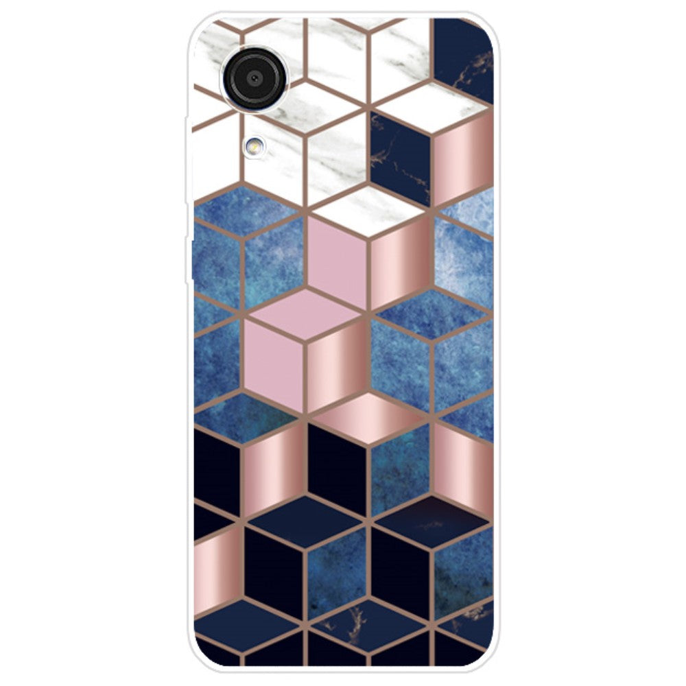 Marble Samsung Galaxy A03 Core case - Blue / Gold Cube