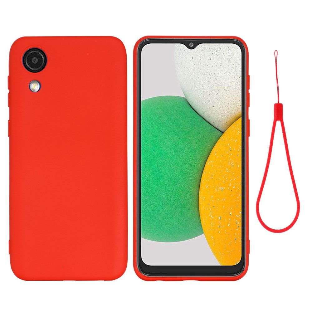 Matte liquid silicone cover for Samsung Galaxy A03 Core - Red