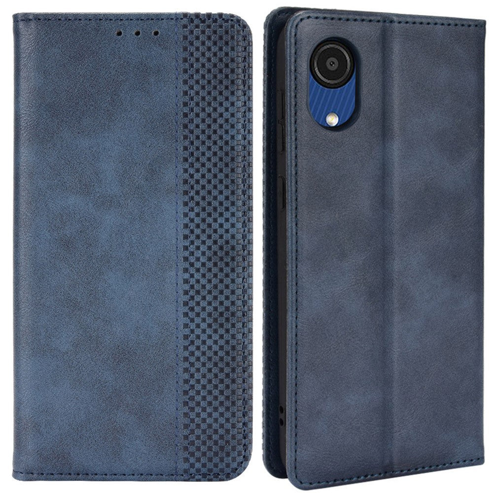 Bofink Vintage Samsung Galaxy A03 Core leather case - Blue