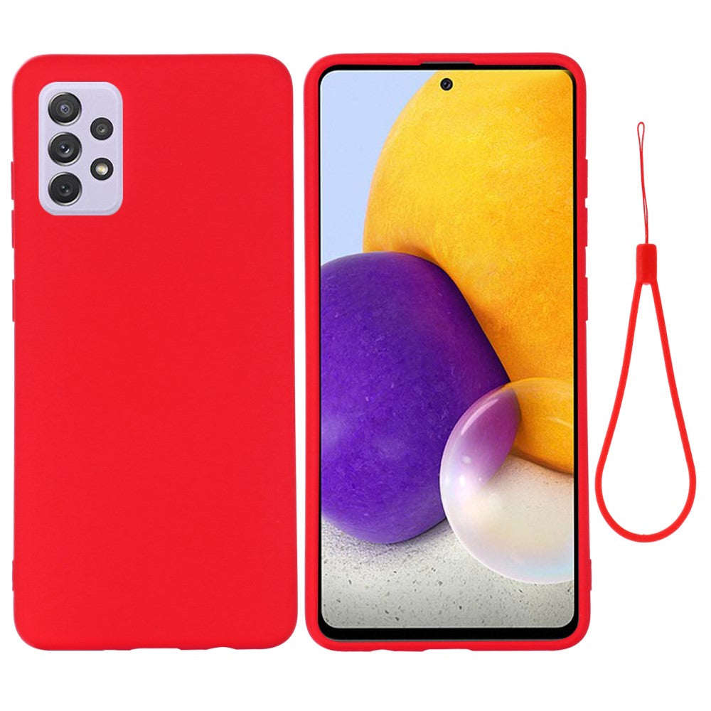 Matte liquid silicone cover for Samsung Galaxy A73 - Red