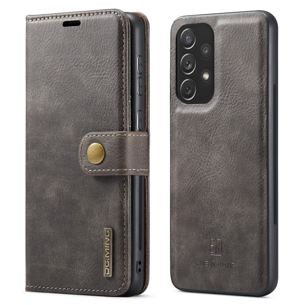 DG.MING Samsung Galaxy A73 2-in-1 Wallet Case - Grey