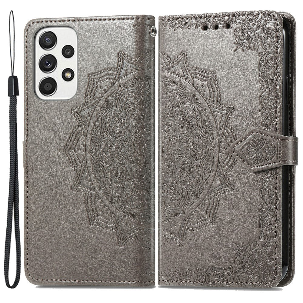 Mandala Samsung Galaxy A73 Flip case - Grey