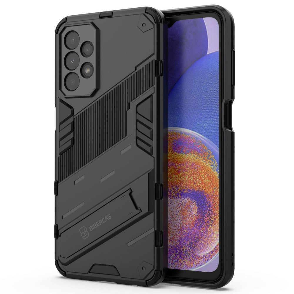 Shockproof hybrid cover with a modern touch for Samsung Galaxy A23 - Black