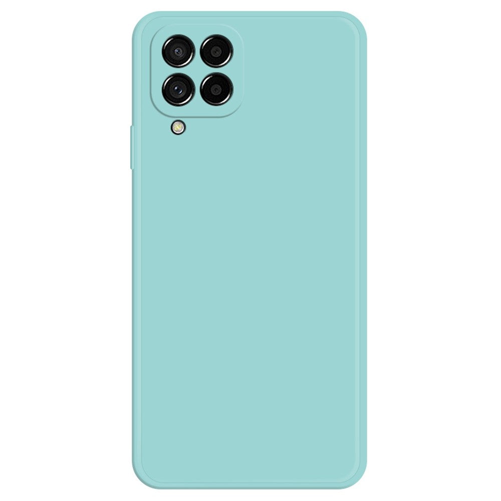 Beveled anti-drop rubberized cover for Samsung Galaxy M53 5G - Cyan