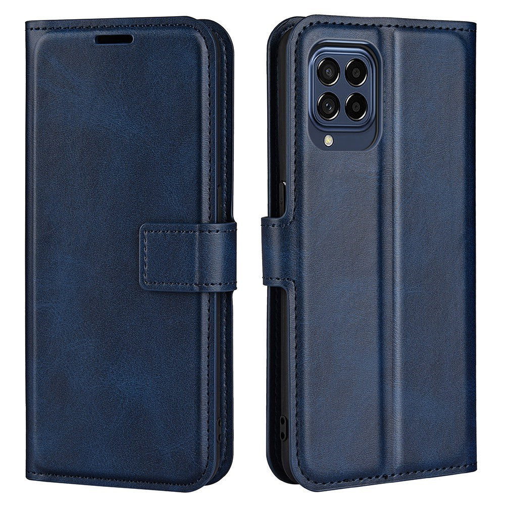 Wallet-style leather case for Samsung Galaxy M53 5G - Blue