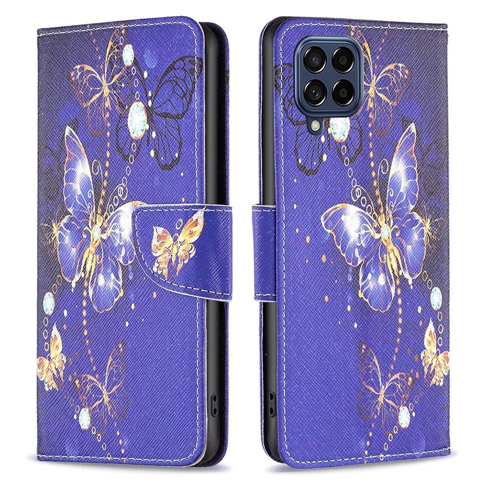 Wonderland Samsung Galaxy M53 5G flip case - Purple Butterflies