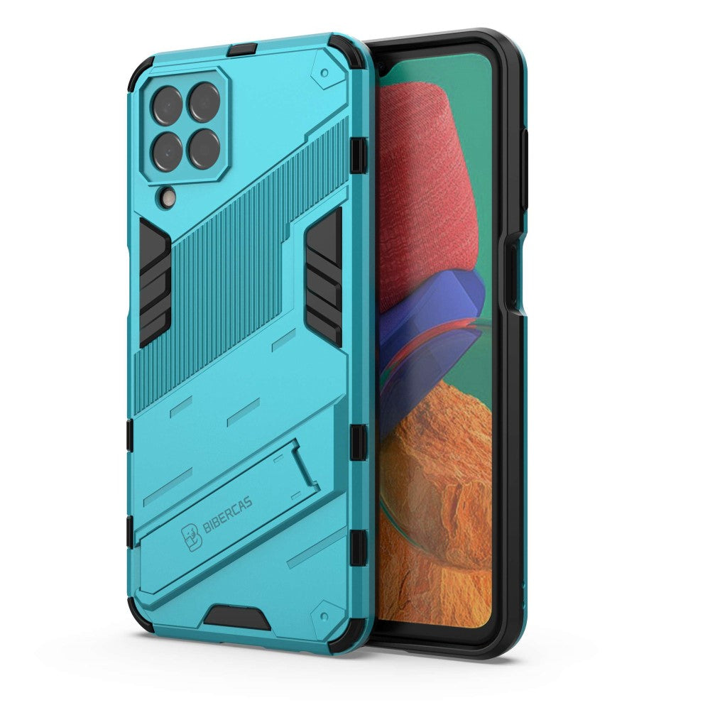 Shockproof hybrid cover with a modern touch for Samsung Galaxy M33 5G - Baby Blue