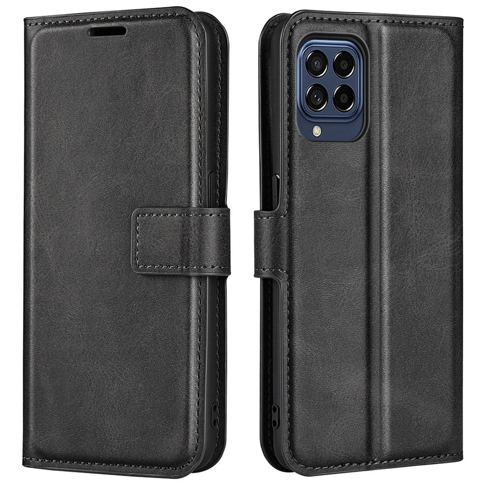 Wallet-style leather case for Samsung Galaxy M33 5G - Black