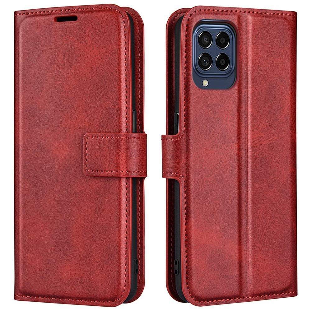 Wallet-style leather case for Samsung Galaxy M33 5G - Red