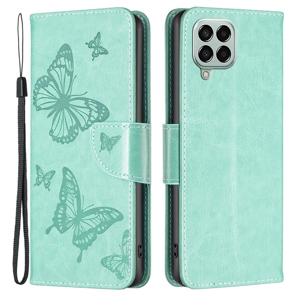 Butterfly Samsung Galaxy M33 5G flip case - Green