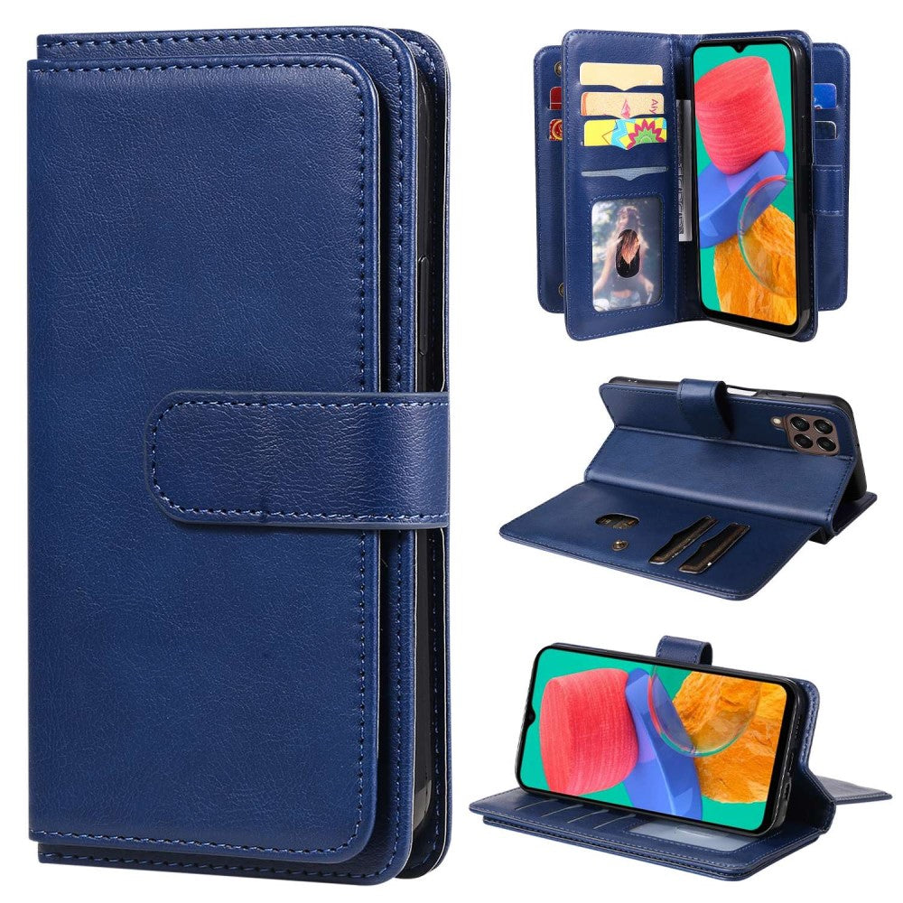 10-slot wallet case for Samsung Galaxy M33 5G - Dark Blue