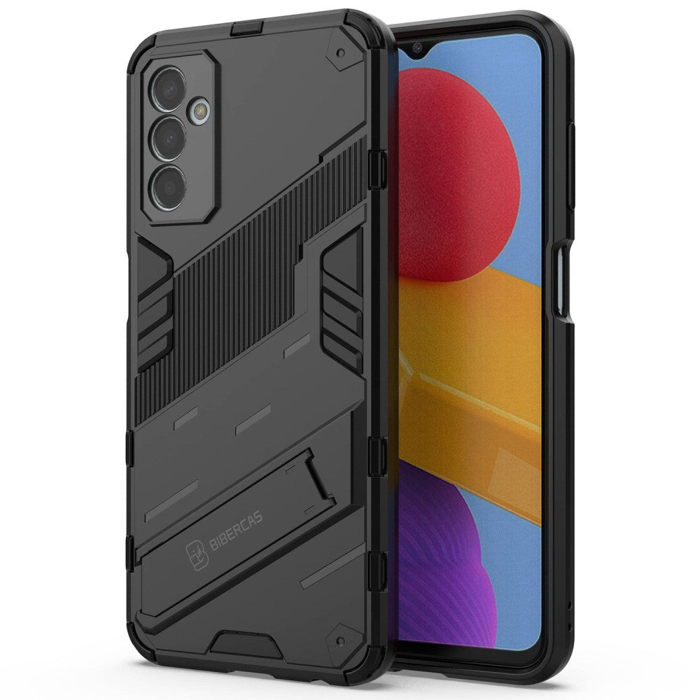 Shockproof hybrid cover with a modern touch for Samsung Galaxy M13 4G - Black