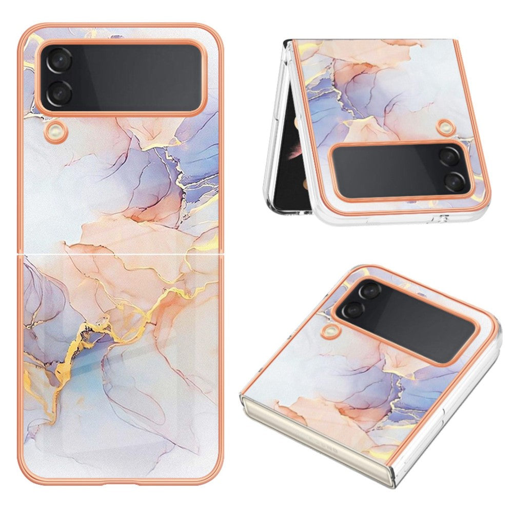 Marble Samsung Galaxy Z Flip4 case - Milky Way Marble White