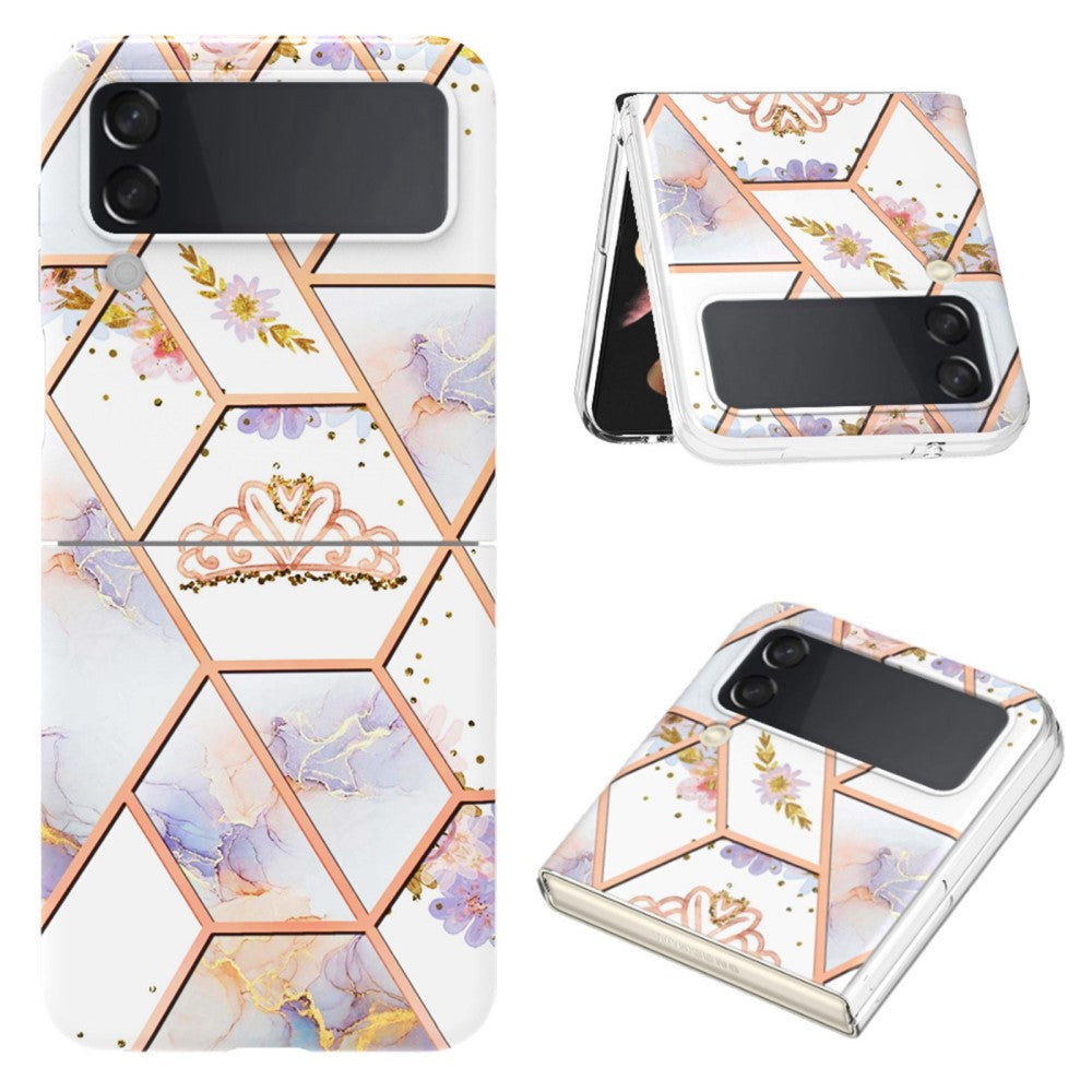 Marble Samsung Galaxy Z Flip4 case - Crown