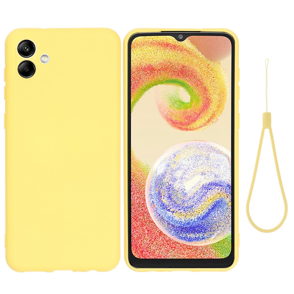 Matte liquid silicone cover for Samsung Galaxy A04 - Yellow