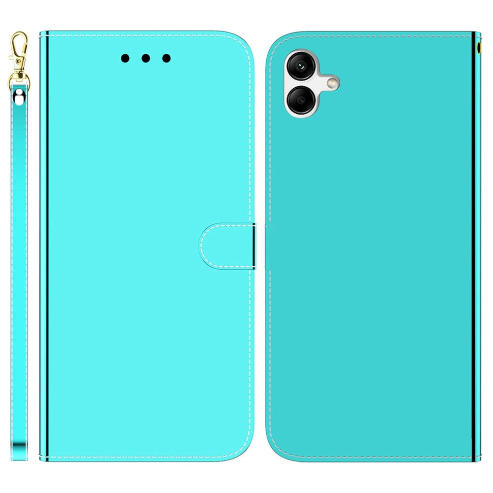 Mirror Samsung Galaxy A04 flip case - Cyan