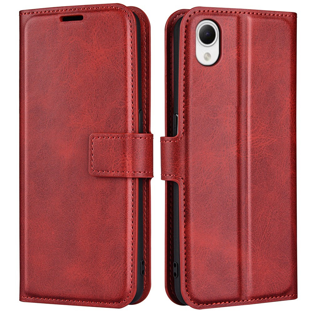 Wallet-style leather case for Samsung Galaxy A23e - Red