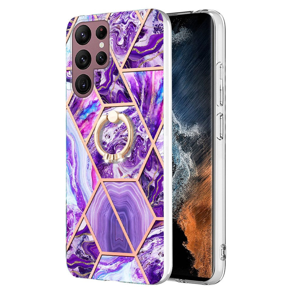 Marble Samsung Galaxy S23 Ultra case - Dark Purple