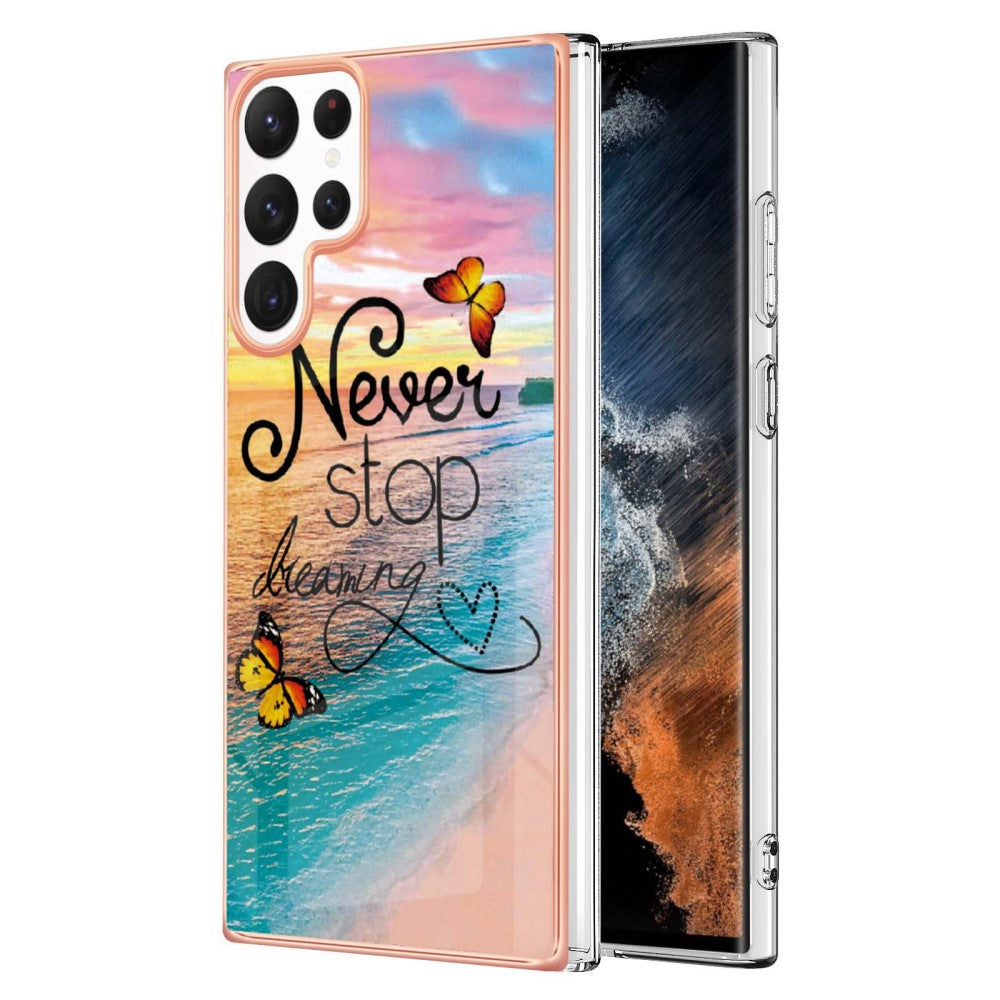 Marble Samsung Galaxy S23 Ultra case - Never Stop Dreaming