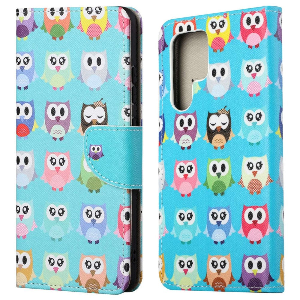 Wonderland Samsung Galaxy S23 Ultra flip case - Owls