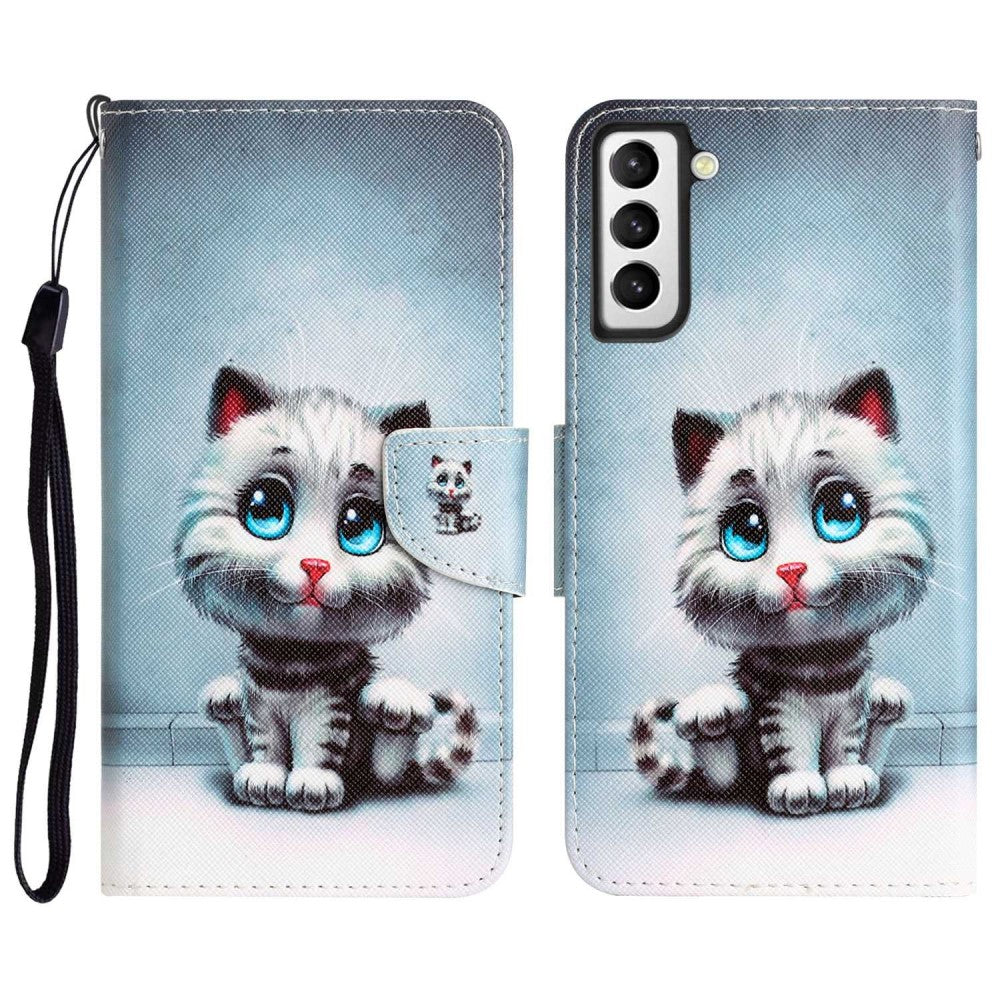 Wonderland Samsung Galaxy S23 Plus flip case - Blue Eyes Cat