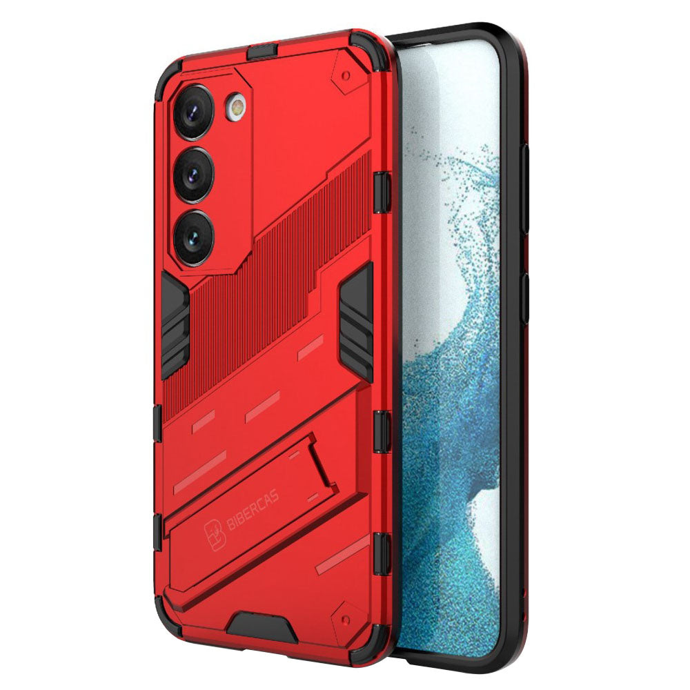 Shockproof hybrid cover with a modern touch for Samsung Galaxy S23 - Red